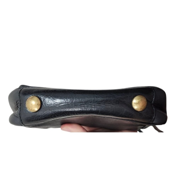 Rag & Bone Black Leather Crossbody Bag Flap Buckle Closure Adjustable Strap - Picture 7 of 11